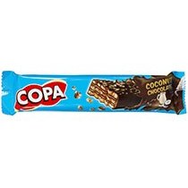 ویفر روکش دار کاکائویی با کرم نارگیلی کوپا